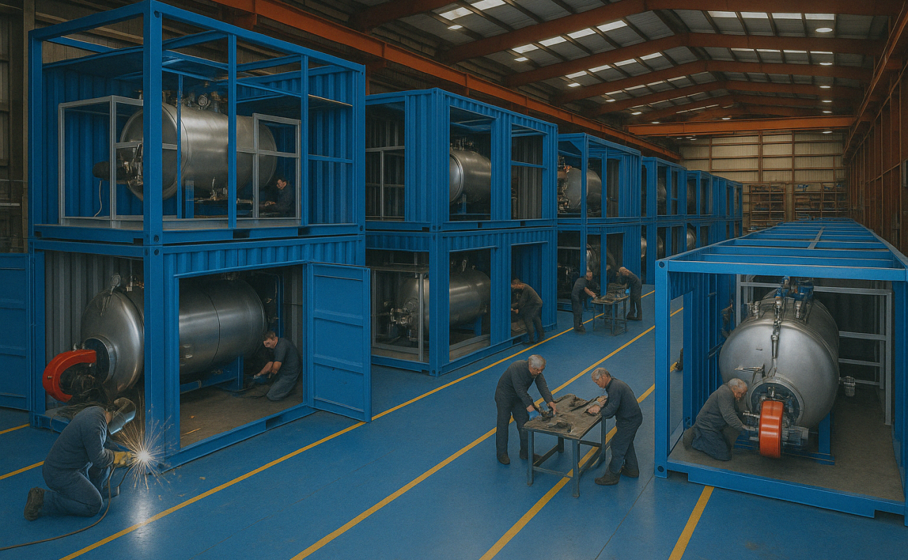 VKS Alquiler Calderas · Alquiler / Renting de Calderas Industriales en Container / Contenedor en Barcelona